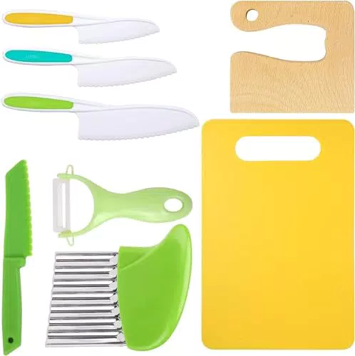 Leking Kinder Küchenmesser Set – Sichere Holz- und Kunststoffmesser für Kinder