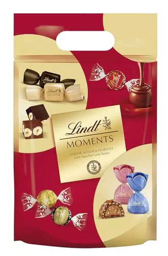 Lindt Schokolade Moments - Raffinierte Mischung aus LINDOR, NUXOR und FIORETTO Pralinés
