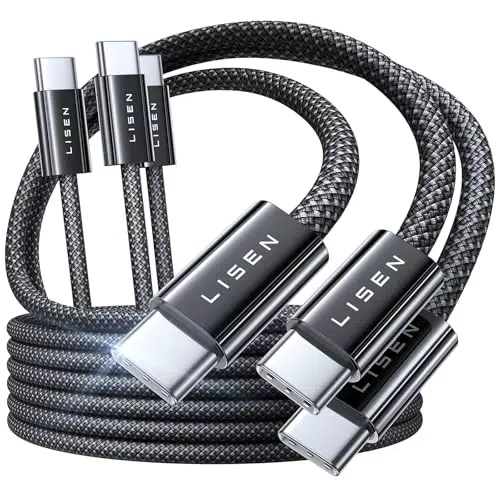 LISEN USB C Kabel 100W – Schnellladekabel für iPhone 16, iPad Pro, MacBook Air, Samsung Galaxy S24