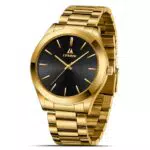 LN LENQIN Herren Armbanduhr Edelstahl, 30m wasserdicht, analoge Quarz Uhr