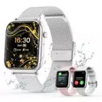 Loekneue Smartwatch Damen mit Bluetooth-Anrufen, SpO2, Schlafüberwachung und Fitness-Tracking