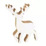 Logbuch-Verlag Rentier Figur aus Holz – Weihnachtsdekoration für Zuhause