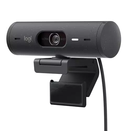 Logitech Brio 500 Full-HD-Webcam mit Auto-Lichtkorrektur und Doppelmikrofon