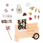 Lori Flughafen Verkaufsstand Set – Zubehör für 15 cm Mini Puppen und Imbisswagen