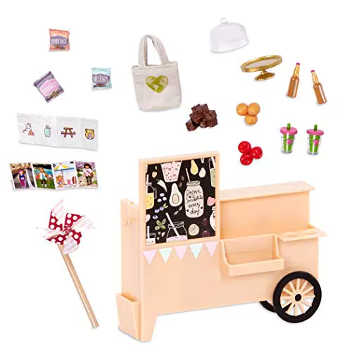 Lori Flughafen Verkaufsstand Set – Zubehör für 15 cm Mini Puppen und Imbisswagen