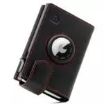 LORZOR® Slim Wallet für Airtag, Geldbörse aus echtem Leder mit RFID Blocker