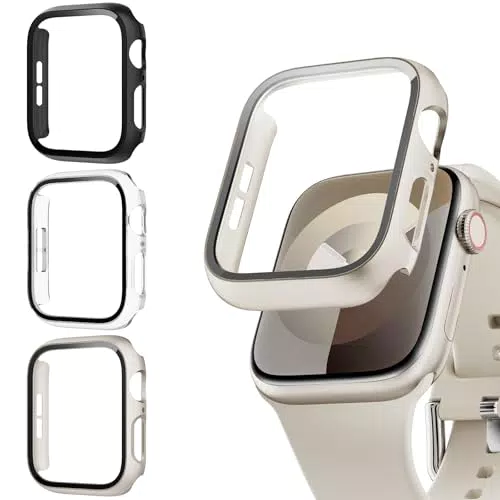 Lovmunia Schutzhülle mit Displayschutzfolie für Apple Watch SE/6/5/4 40mm