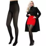 Lvefyti Thermostrumpfhosen für Damen - Gefütterte Fleece Strumpfhosen
