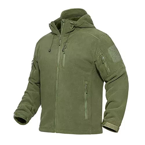 MAGCOMSEN Herren Winter Fleecejacke mit Kapuze - Winddicht und Taktisch