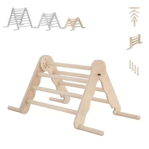 MAMOI® Klettergerüst Indoor aus Holz – Montessori Spielzeug für Kinder ab 1 Jahr