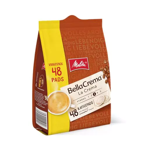 Melitta BellaCrema Röstkaffee Pads, mittlere Röstung, Stärke 3, geröstet in Deutschland