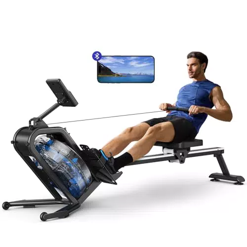 MERACH Wasserrudergerät mit Bluetooth, Ipad-Halterung und bequemem Sitzkissen
