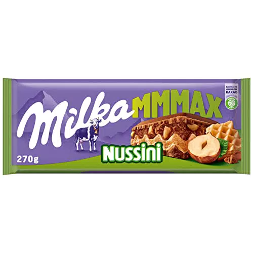 Milka Nussini - Alpenmilch-Schokolade mit Waffel und Haselnüssen