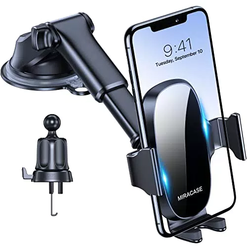 Miracase Handyhalterung Auto Universal mit starkem Saugnapf und Metallhaken