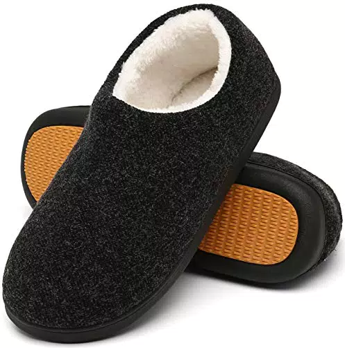 Mishansha Warme Hausschuhe Herren Winter Haus Pantoffeln Männer Plüsch Memory Foam Slippers Haus Winterschuhe Blau Size 44
