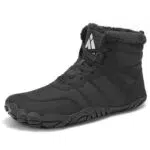 Mishansha Winter Barfußschuhe Herren Warm Gefüttert Minimalistische Sneakers