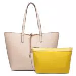 Miss Lulu Schultertasche Damen - Modische Einkaufstasche aus PU-Leder