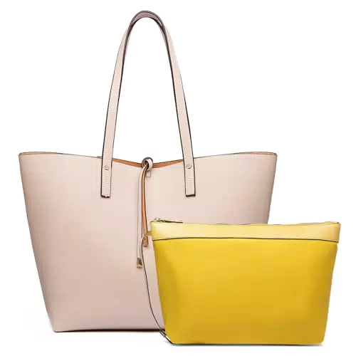 Miss Lulu Schultertasche Damen - Modische Einkaufstasche aus PU-Leder