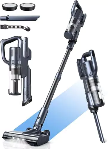MIUZZY Akku-Staubsauger 30000Pa, 6-in-1, leistungsstark und kabellos für alle Böden