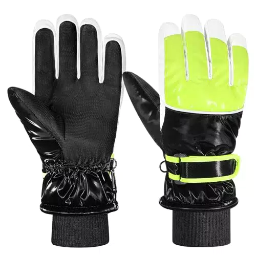 MoKo Winterhandschuhe Kinder, Wasserdicht und Winddicht für Skifahren und Snowboarden