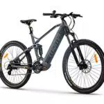 Moma Bikes Elektrisches MTB 27,5 mit Full Suspension, Shimano 24 Gänge, 48V Akku