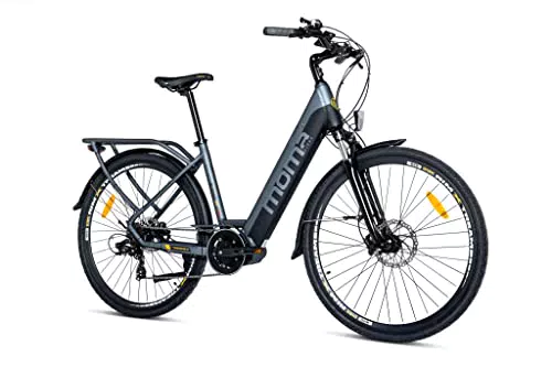 Moma Bikes Elektrofahrrad E-City 28" PRO mit Shimano 7 Gängen und hydraulischen Bremsen