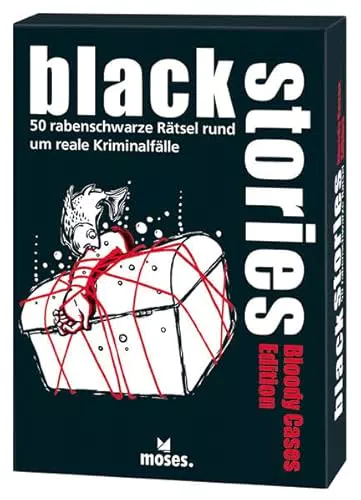 Moses Verlag Black Stories Bloody Cases Edition - Krimi Kartenspiel Rätsel