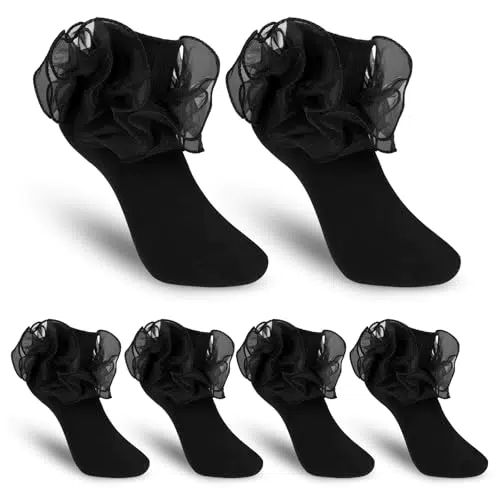 Mozeat Rüschensocken-Set für Damen und Mädchen – Elegante Baumwollsocken