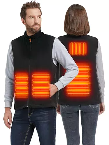 NABIYE Beheizbare Weste für Herren und Damen – Ultradünne Fleecejacke für Winteraktivitäten