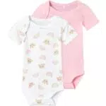 NAME IT Baby Nbfbody 2p Ss Teddy Noos für Mädchen