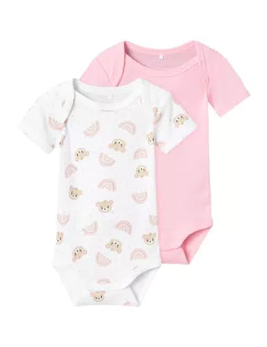 NAME IT Baby Nbfbody 2p Ss Teddy Noos für Mädchen