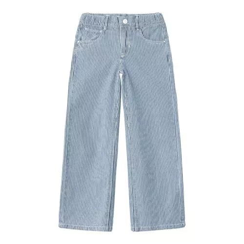NAME IT Mädchen NKFROSE Wide DNM Pant Jeanshose für Kinder