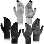 Nertpow Thermo Handschuhe Herren Touchscreen Rutschfest Fleece Gefüttert