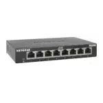 NETGEAR GS308 Gigabit LAN Switch - Plug-and-Play Ethernet Hub ohne Lüfter