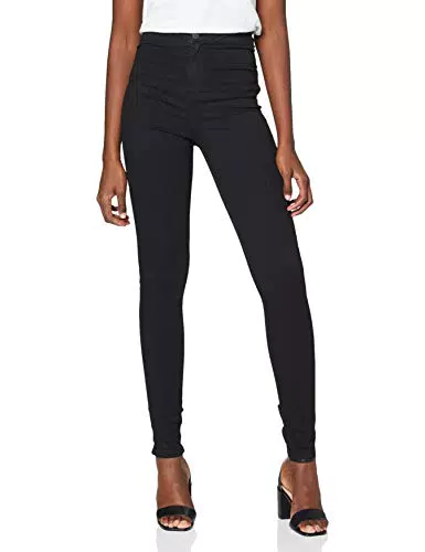Noisy may Damen Nmella Super Hw Gu304 Jeans, Schwarz