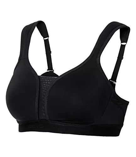 Odlo Damen Sport-BH mit hoher Stützfunktion, Gepolstert, Schwarz