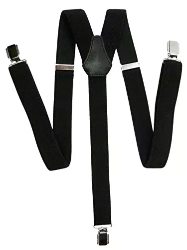 Hosenträger Y-Form Unisex mit Metall-Clips und Kunststoffbeschichtung - 2,5 cm, Creme.