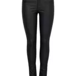 ONLY Damen Beschichtete Skinny Fit Jeans, PU Kunstleder Hose