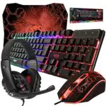 Orzly RX250 Gaming Tastatur und Maus Set mit RGB Hintergrundbeleuchtung