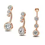 OUFER 316L Chirurgischer Stahl Bauchnabelpiercing Teardrop Schmuck