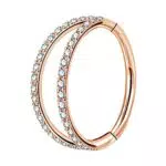 OUFER Nasenring Hoop 20G mit CZ Steinen, 316L Edelstahl Piercing Schmuck