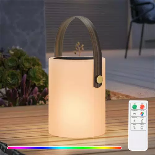 Outdoor Solar Tischlampe 2in1 LED Akku Wiederaufladbar IP45 Wasserdicht