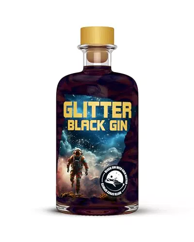 Outta Space Glitter Gin - 40% vol. - Vegan schwarzer Gin mit Glitzer