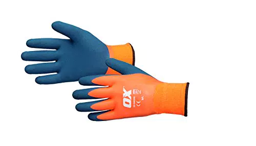 OX Tools S483910 Wasserdichte Thermo-Latex Handschuhe für optimalen Schutz