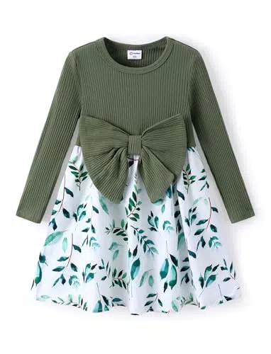 PATPAT Mädchenkleid Langarm Prinzessin A-Linie für Einschulung und Feiern