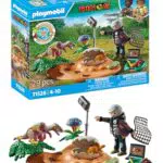 PLAYMOBIL Stegosaurus-Nest mit Eierdieb – Nachhaltiges Spielzeug für Kinder ab 4 Jahren