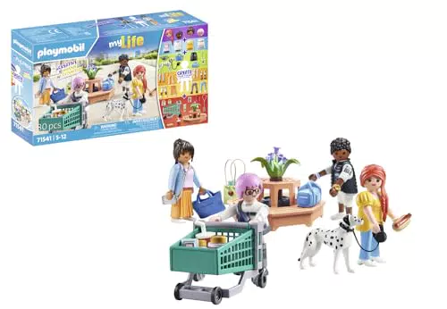 PLAYMOBIL MyLife 71541 MyFigures Einkaufstour mit Einkaufswagen und Tüte