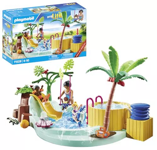 PLAYMOBIL MyLife Kinderbecken mit Whirlpool – Spielzeug für Kinder ab 4 Jahren