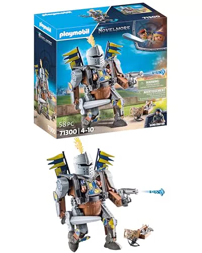 PLAYMOBIL Novelmore Ritter Gizmo Crafton mit Kampfroboter Spielzeug ab 4 Jahren