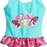 Playshoes Mädchen Badeanzug DIE MAUS mit UV-Schutz und Blumenmotiv